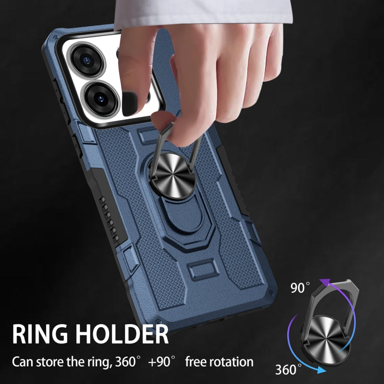 For Infinix Smart 7 African Ring Holder Armor Hybrid Phone Case