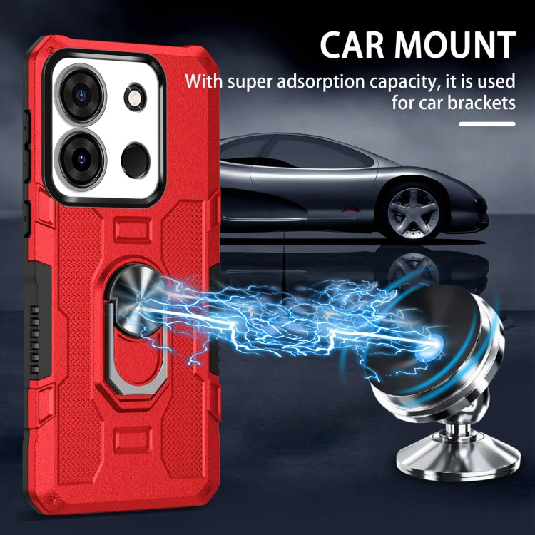 For Infinix Smart 7 African Ring Holder Armor Hybrid Phone Case