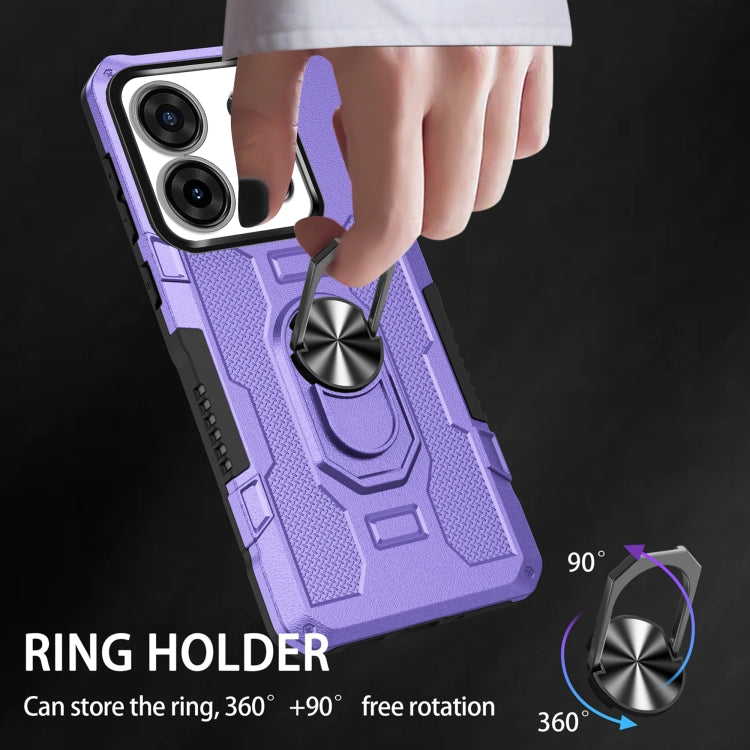 For Infinix Smart 7 African Ring Holder Armor Hybrid Phone Case