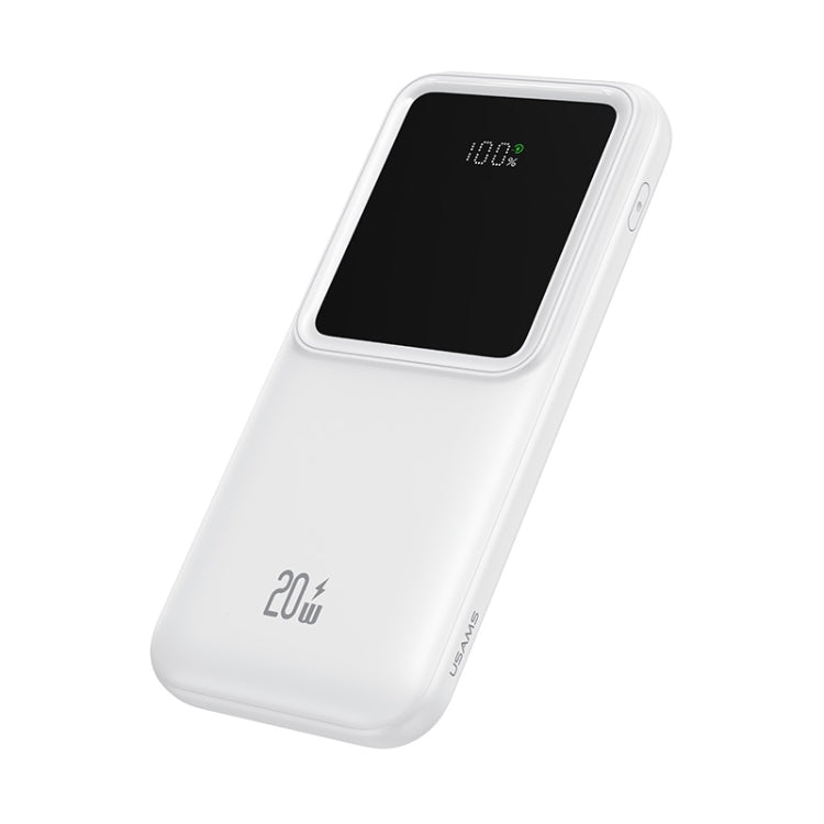 USAMS US-CD193 10000mAh 20W Portable Digital Display Power Bank with Cable