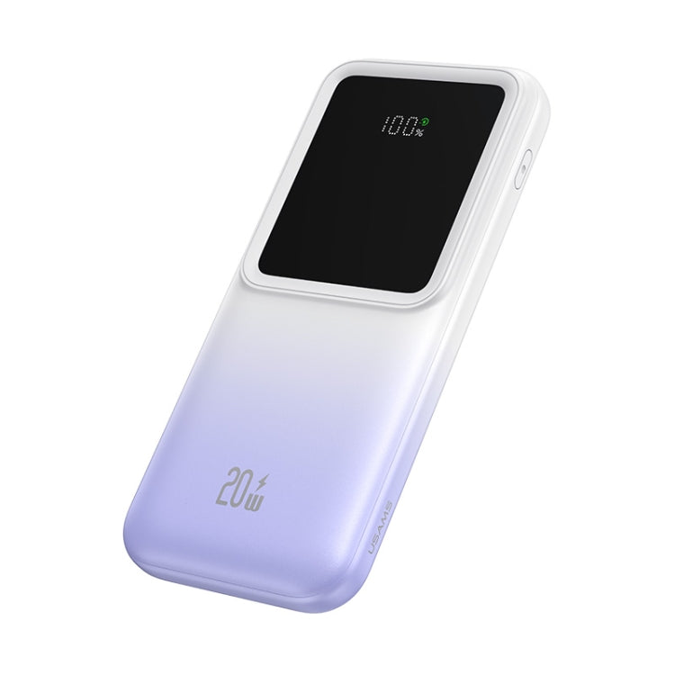 USAMS US-CD193 10000mAh 20W Portable Digital Display Power Bank with Cable