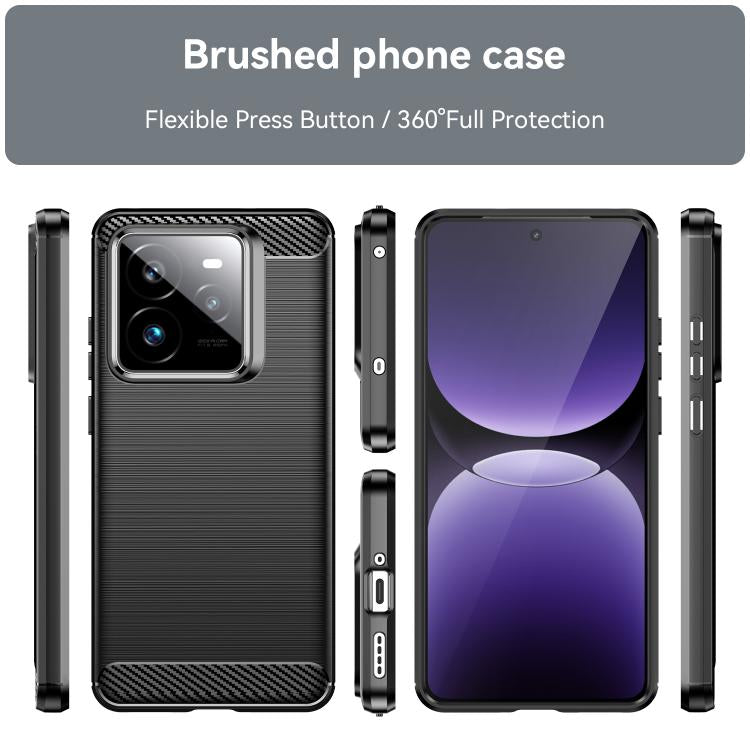 For Realme GT7 Pro Racing Brushed Texture Carbon Fiber TPU Phone Case