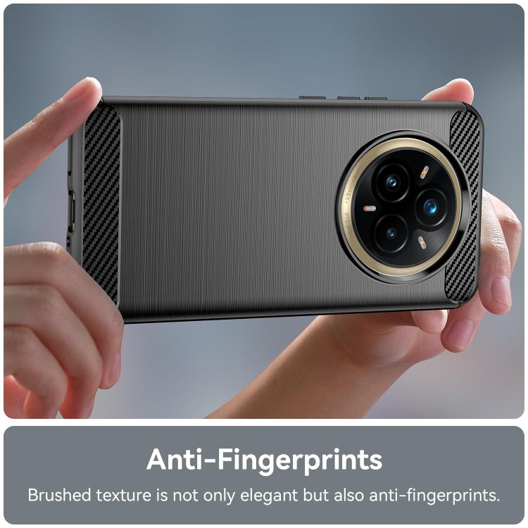 For Realme 14 Pro+ Brushed Texture Carbon Fiber TPU Phone Case