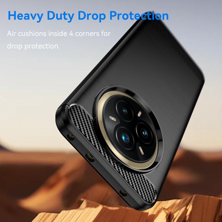 For Realme P3 Pro Brushed Texture Carbon Fiber TPU Phone Case