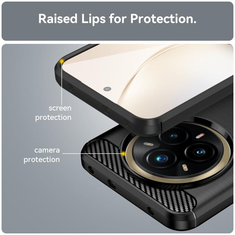 For Realme P3 Pro Brushed Texture Carbon Fiber TPU Phone Case