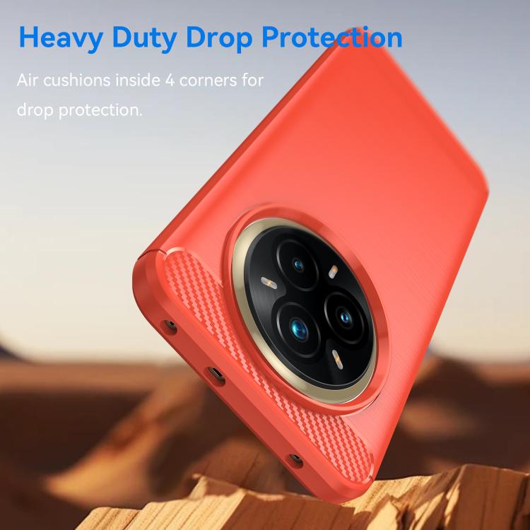 For Realme P3 Pro Brushed Texture Carbon Fiber TPU Phone Case