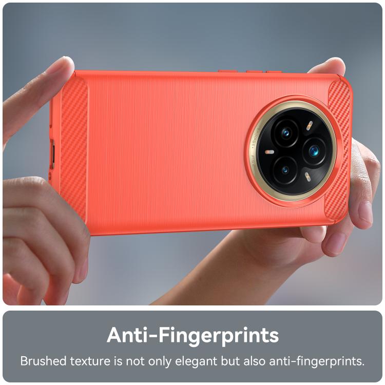 For Realme P3 Pro Brushed Texture Carbon Fiber TPU Phone Case