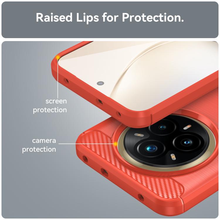 For Realme P3 Pro Brushed Texture Carbon Fiber TPU Phone Case
