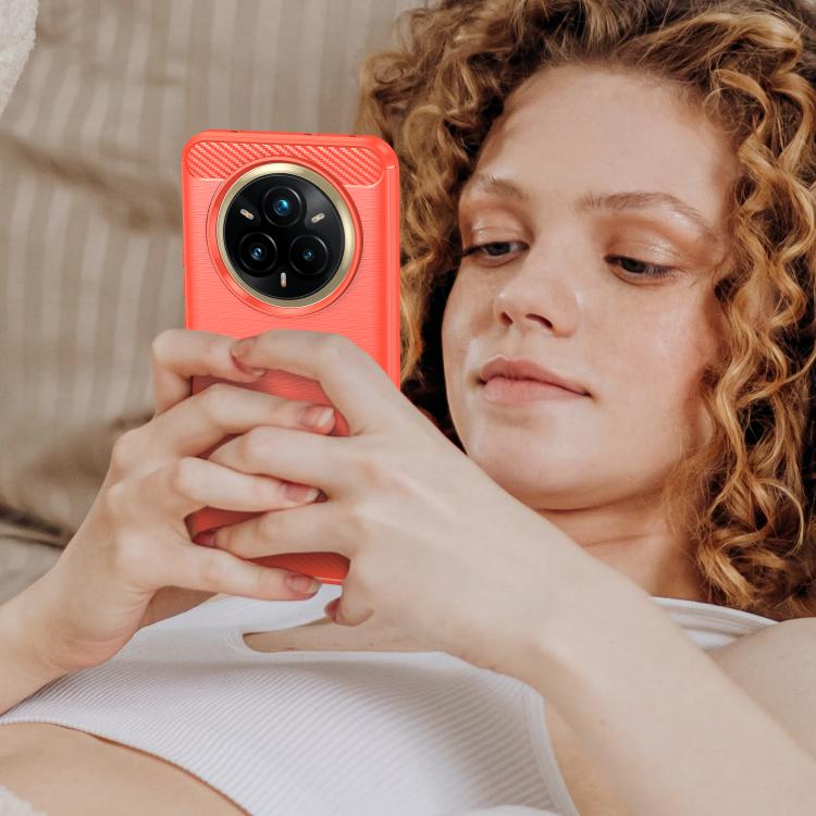 For Realme P3 Pro Brushed Texture Carbon Fiber TPU Phone Case