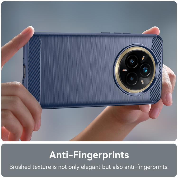 For Realme P3 Pro Brushed Texture Carbon Fiber TPU Phone Case