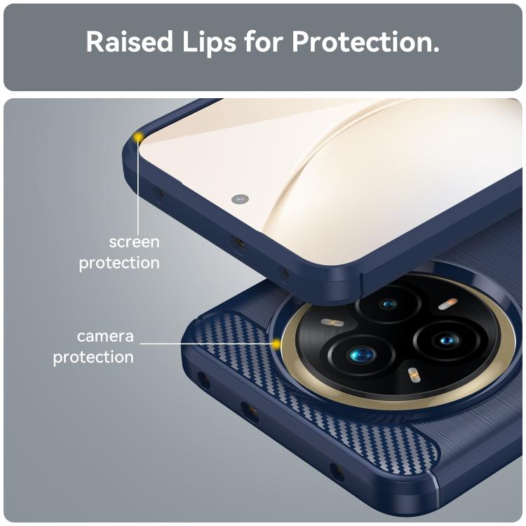 For Realme P3 Pro Brushed Texture Carbon Fiber TPU Phone Case