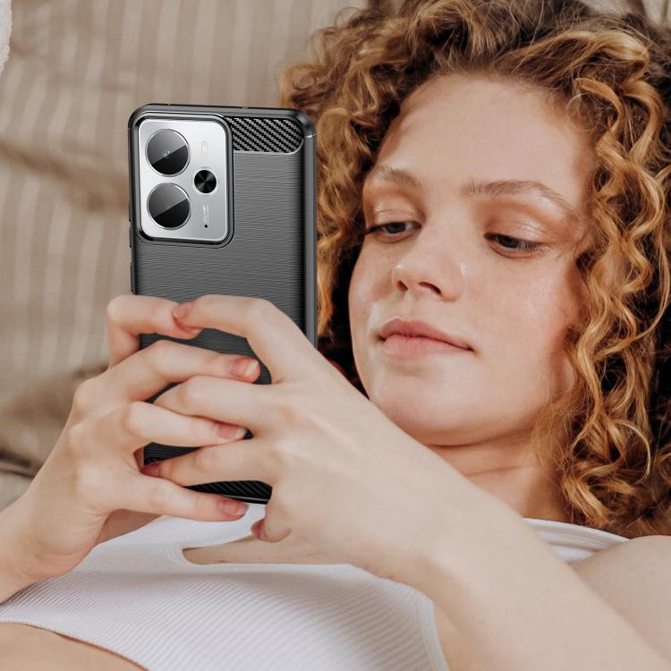 For Realme Neo7x 5G Brushed Texture Carbon Fiber TPU Phone Case