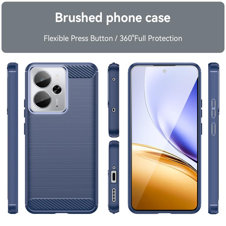 For Realme Neo7x 5G Brushed Texture Carbon Fiber TPU Phone Case