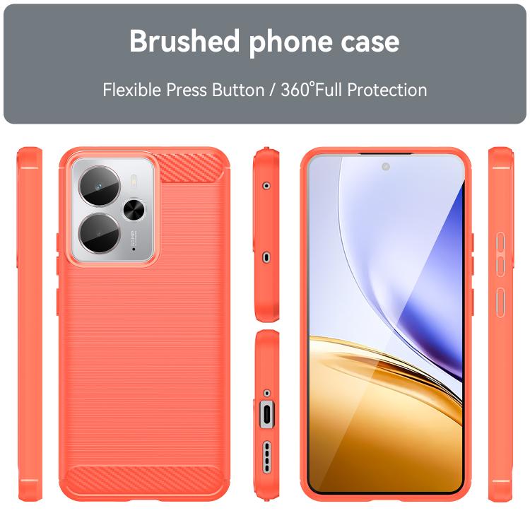 For Realme P3 5G Brushed Texture Carbon Fiber TPU Phone Case