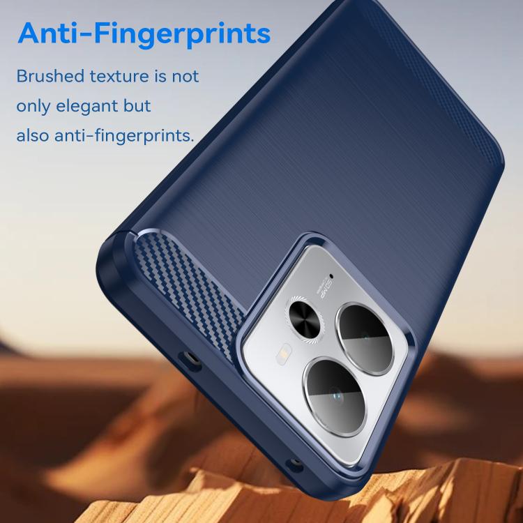 For Realme P3 5G Brushed Texture Carbon Fiber TPU Phone Case