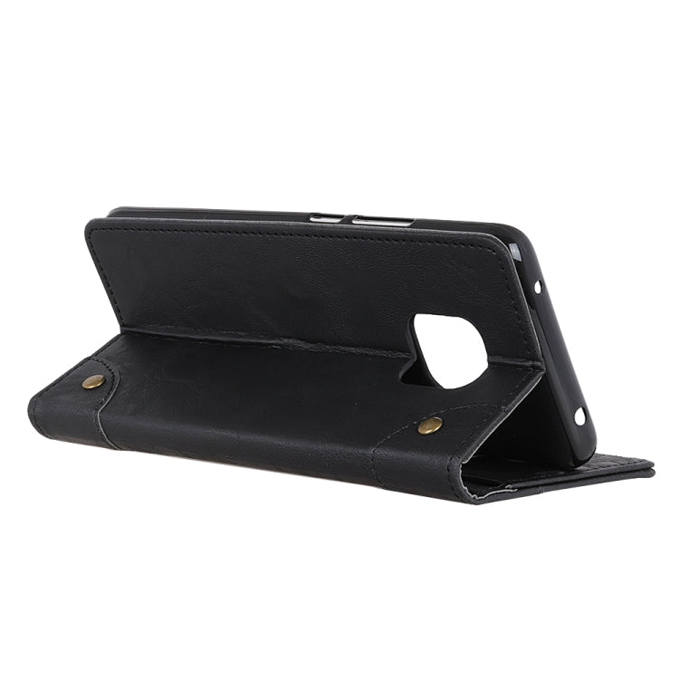 For Xiaomi Redmi 10X 5G / 10X Pro 5G Copper Buckle Retro Crazy Horse Texture Horizontal Flip Leather Case with Holder & Card Slots & Wallet