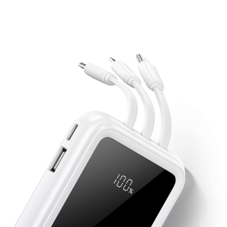 USAMS US-CD194 10000mAh 10W Portable Digital Display Power Bank with Cable