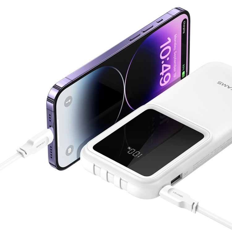 USAMS US-CD194 10000mAh 10W Portable Digital Display Power Bank with Cable