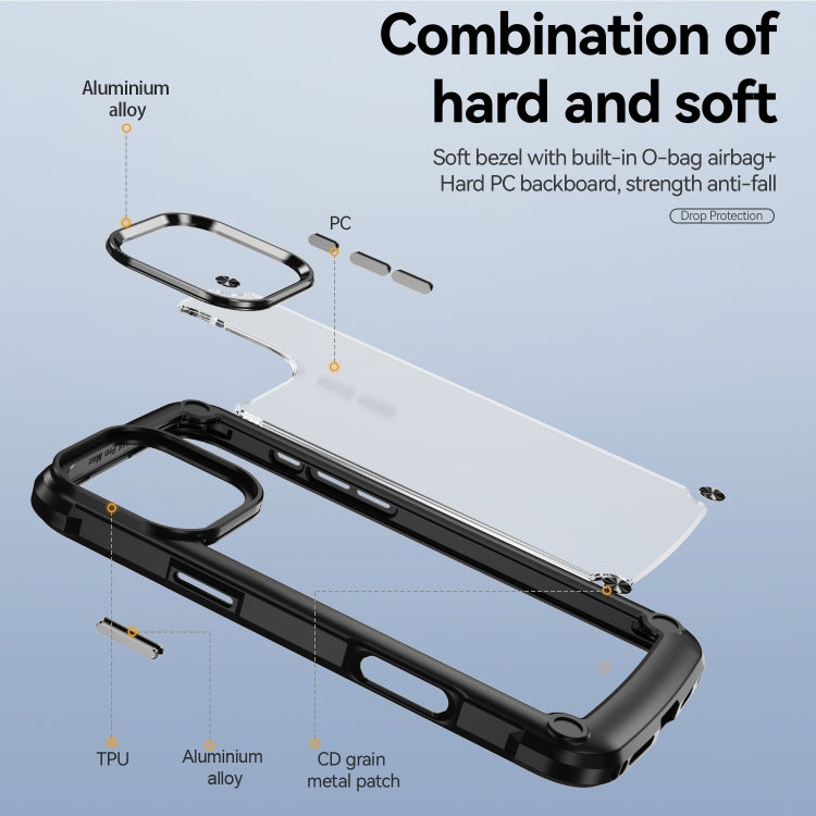 For iPhone 16 Pro TPU + PC Lens Protection Phone Case