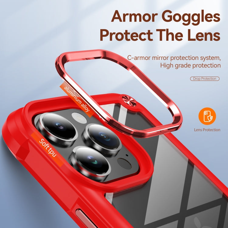 For iPhone 16 Pro TPU + PC Lens Protection Phone Case