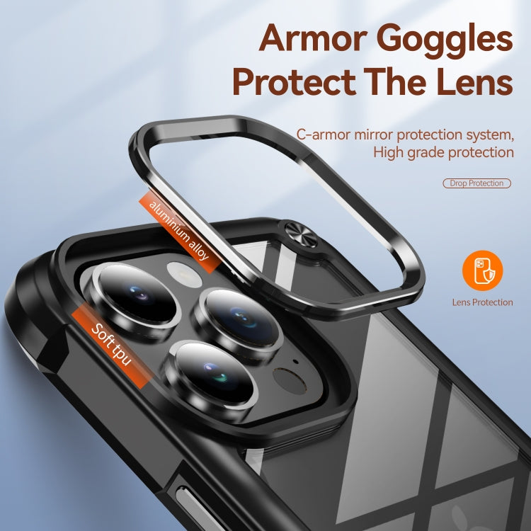For iPhone 16 Pro Max TPU + PC Lens Protection Phone Case