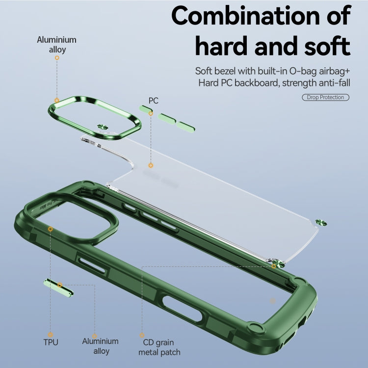 For iPhone 16 Pro Max TPU + PC Lens Protection Phone Case