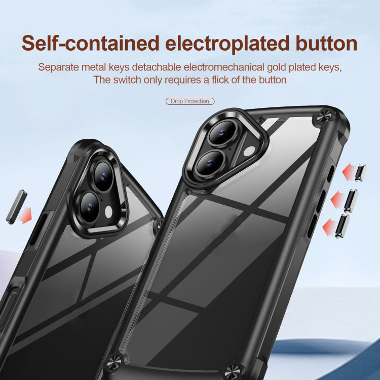 For iPhone 16 TPU + PC Lens Protection Phone Case