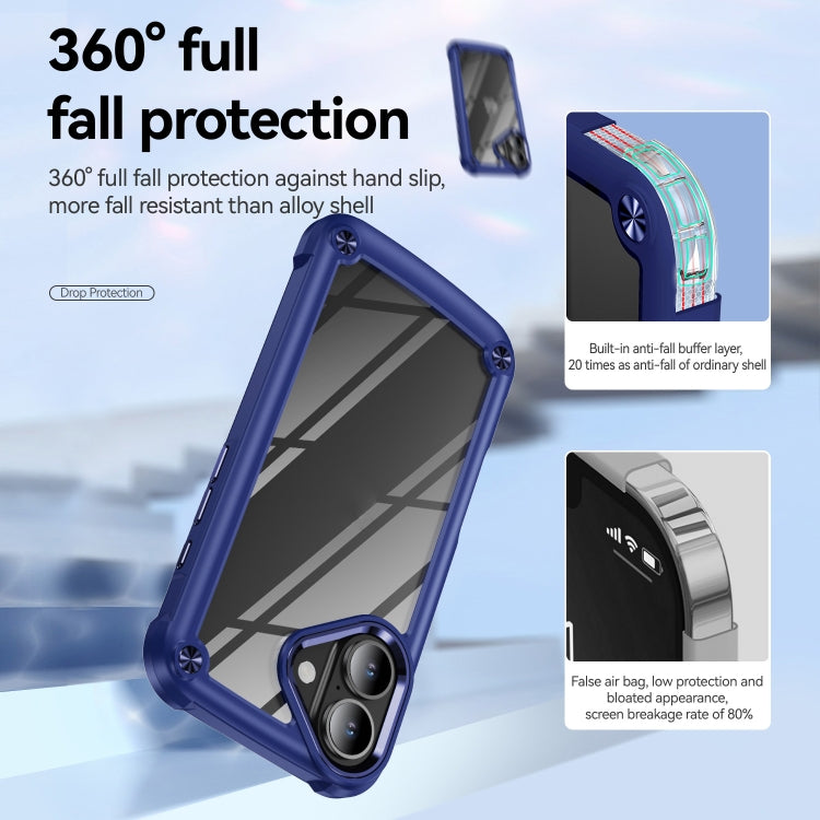 For iPhone 16 TPU + PC Lens Protection Phone Case