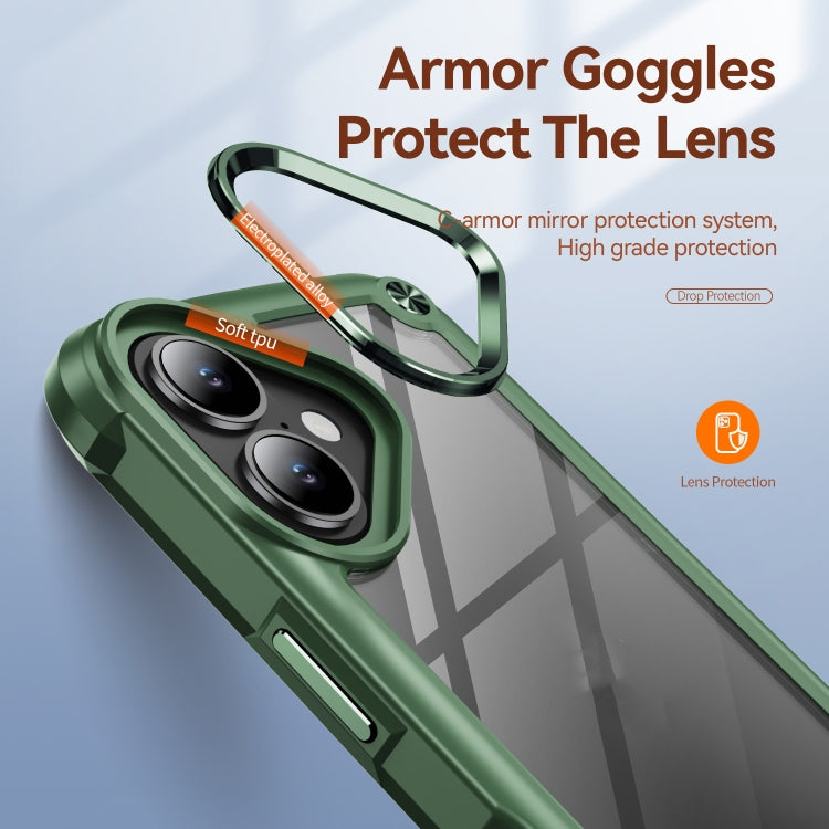 For iPhone 16 TPU + PC Lens Protection Phone Case
