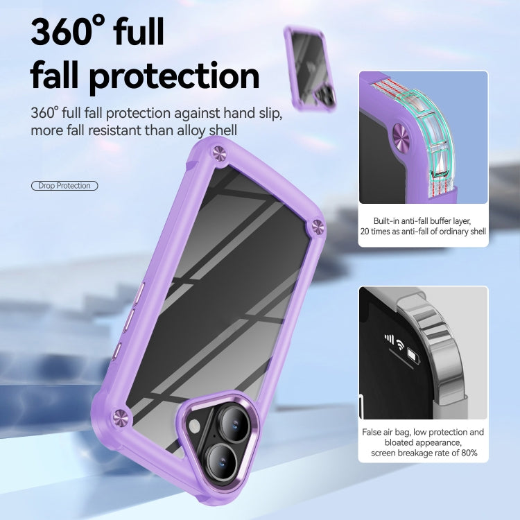 For iPhone 16 TPU + PC Lens Protection Phone Case