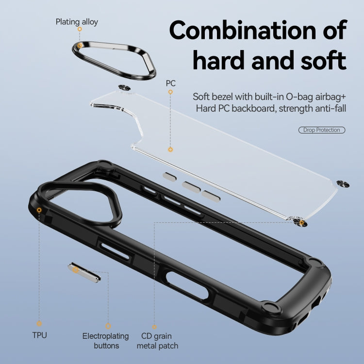 For iPhone 16 Plus TPU + PC Lens Protection Phone Case