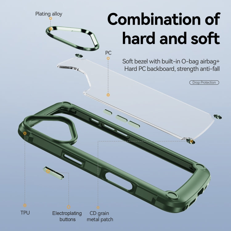 For iPhone 16 Plus TPU + PC Lens Protection Phone Case