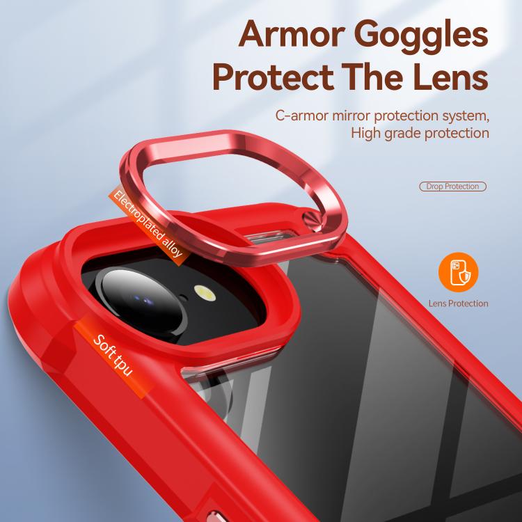 For iPhone 17e / 16e TPU + PC Lens Protection Phone Case