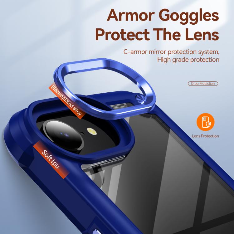 For iPhone 17e / 16e TPU + PC Lens Protection Phone Case