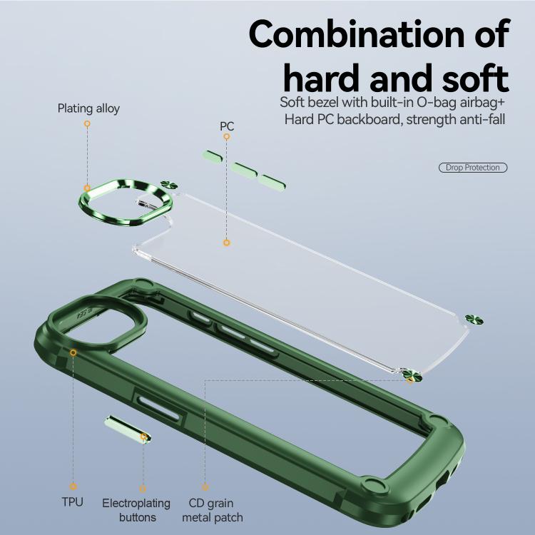For iPhone 17e / 16e TPU + PC Lens Protection Phone Case