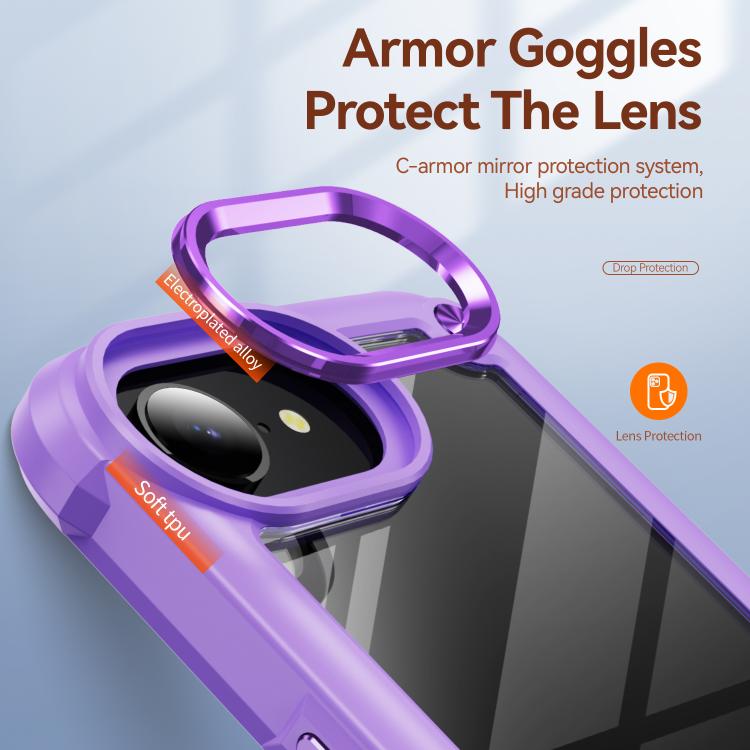 For iPhone 17e / 16e TPU + PC Lens Protection Phone Case