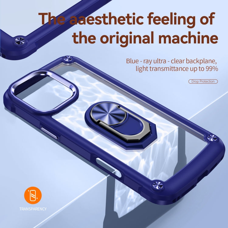 For iPhone 16 Pro Max TPU + PC Lens Protection Phone Case with Ring Holder