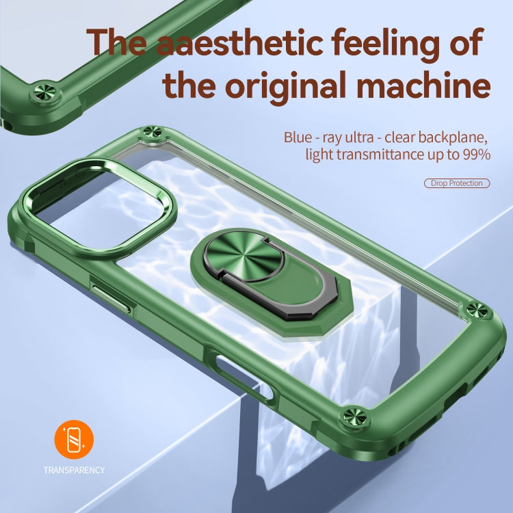 For iPhone 16 Pro Max TPU + PC Lens Protection Phone Case with Ring Holder