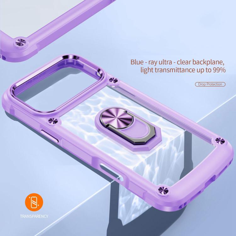 For iPhone 17 Pro Max TPU + PC Lens Protection Phone Case with Ring Holder