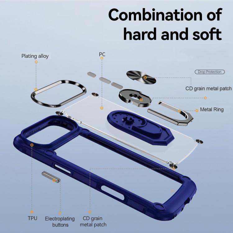 For iPhone Air TPU + PC Lens Protection Phone Case with Ring Holder