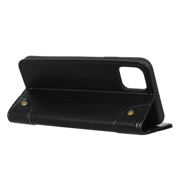 For iPhone 12 mini Copper Buckle Nappa Texture Horizontal Flip Leather Case with Holder & Card Slots & Wallet