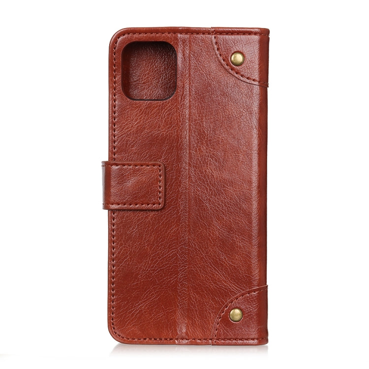 For iPhone 12 mini Copper Buckle Nappa Texture Horizontal Flip Leather Case with Holder & Card Slots & Wallet