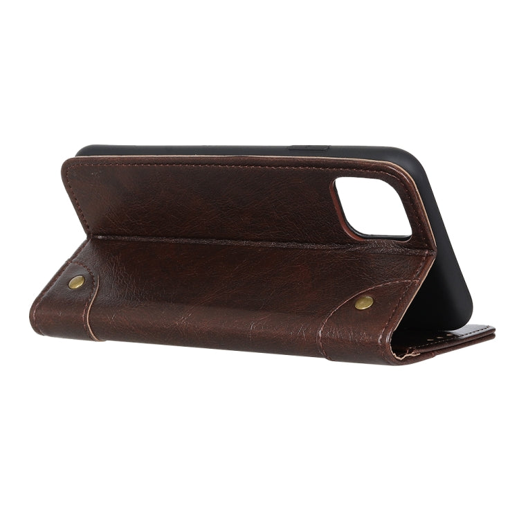 For iPhone 12 Pro Max Copper Buckle Nappa Texture Horizontal Flip Leather Case with Holder & Card Slots & Wallet