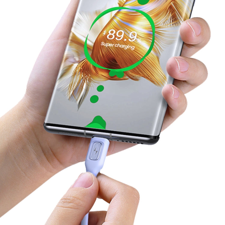 USAMS US-SJ619 3A USB to USB-C/Type-C Silicone Data Cable, Length: 1m