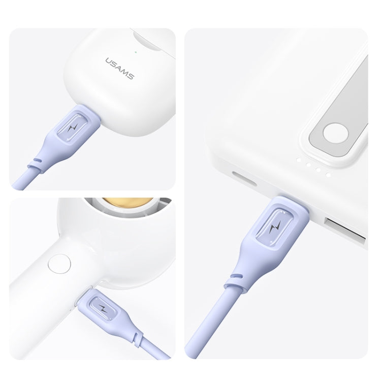 USAMS US-SJ620 2A USB to Micro USB Silicone Data Cable, Length: 1m