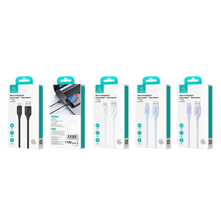 USAMS US-SJ620 2A USB to Micro USB Silicone Data Cable, Length: 1m