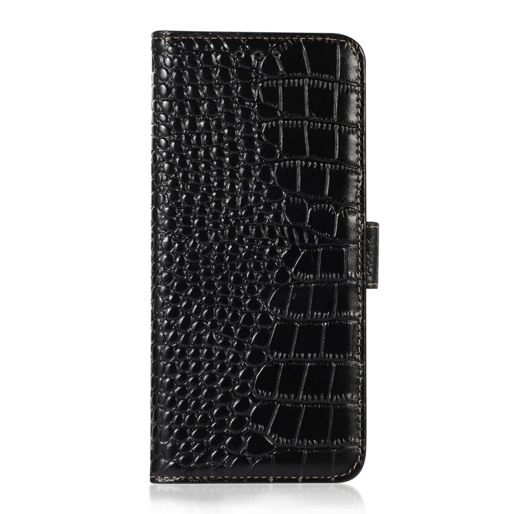 For iPhone 16 Pro Max Crocodile Top Layer Cowhide Leather Phone Case