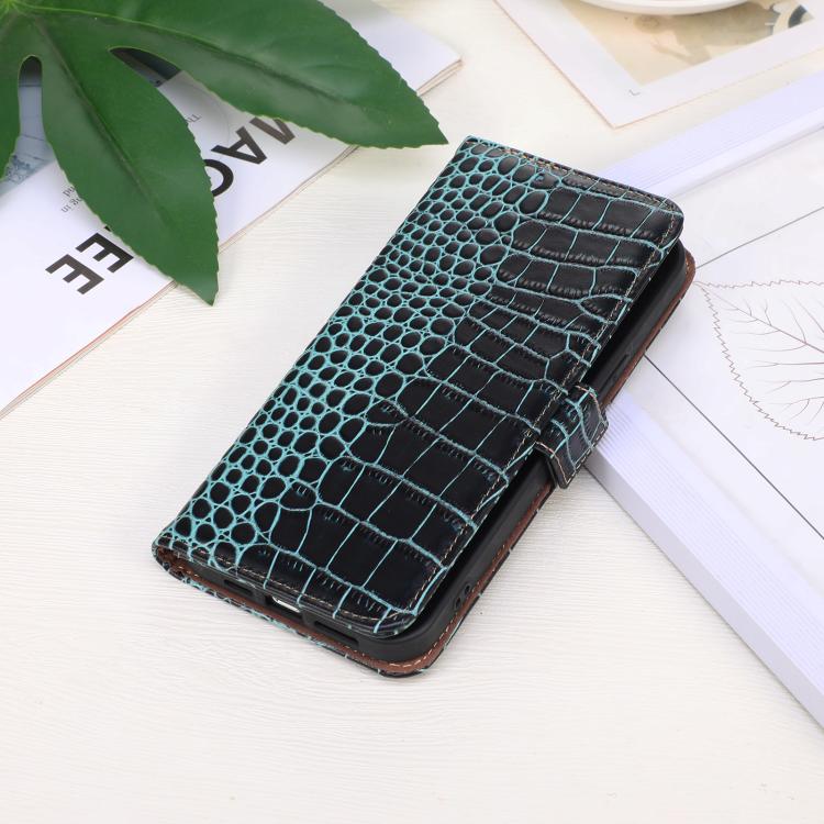 For iPhone 16e / 17e Crocodile Top Layer Cowhide Leather Phone Case