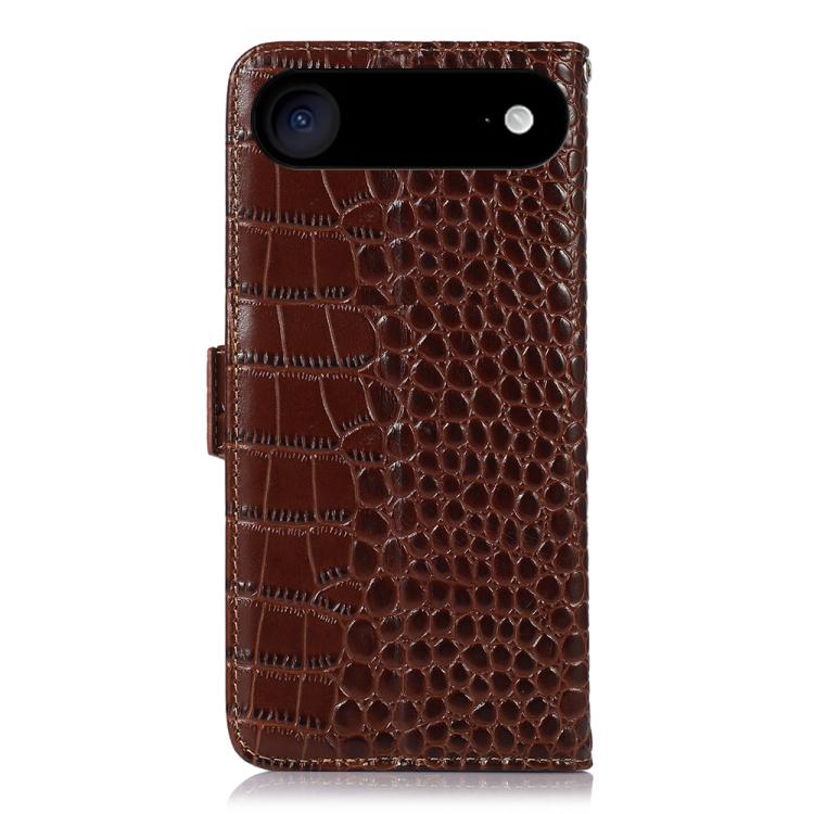 For iPhone Air Crocodile Top Layer Cowhide Leather Phone Case
