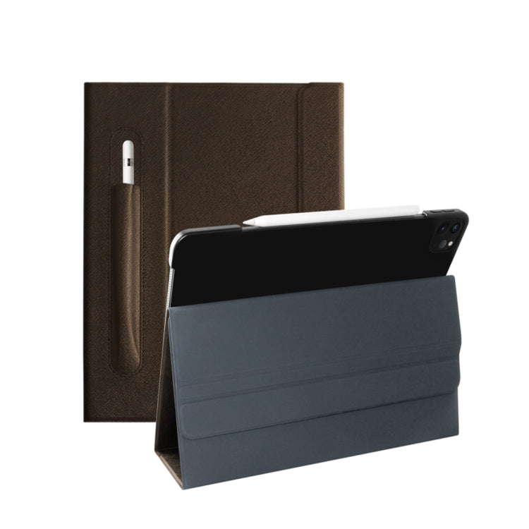 For iPad Pro 12.9 inch (2020) Geya Series PC + TPU Horizontal Flip Leather Tablet Case with Holder & Pen Slot & Sleep / Wake-up Function